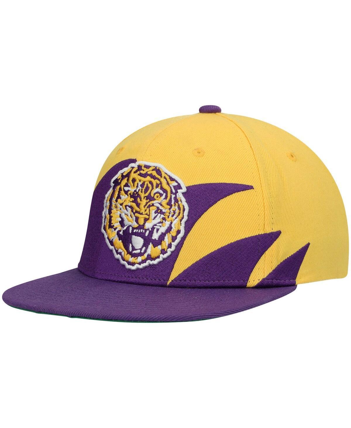 Mens Mitchell & Ness Purple Lsu Tigers Sharktooth Snapback Hat - Purple Product Image