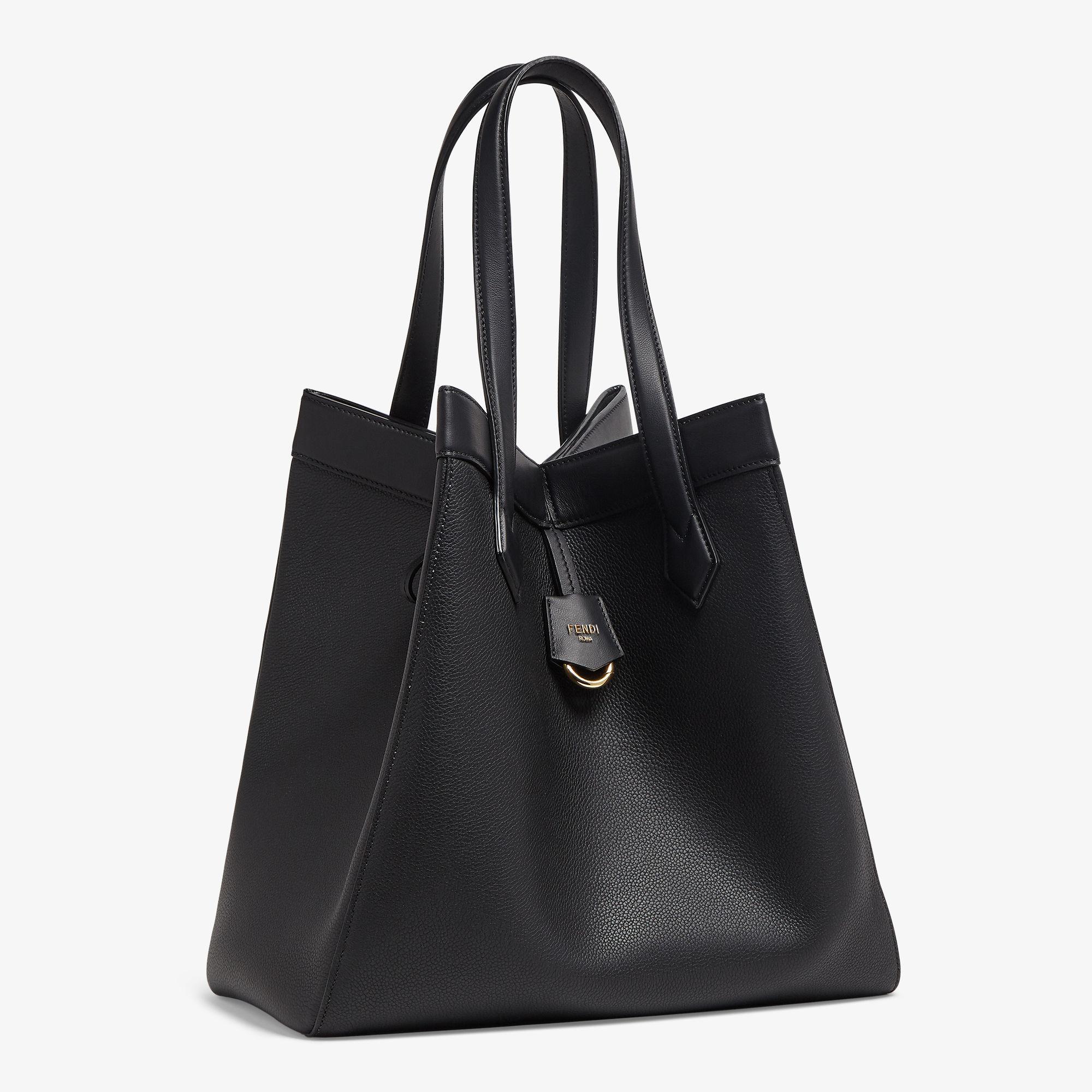 Fendi Origami LargeBlack leather bag that can be transformed Product Image