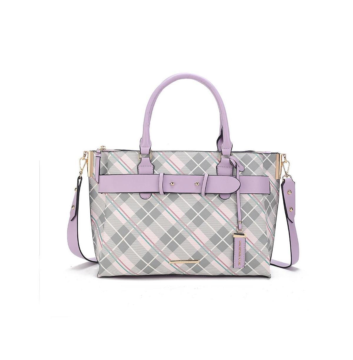 Mkf Collection Vivian Plaid Womens Tote Satchel Bag by Mia K Product Image