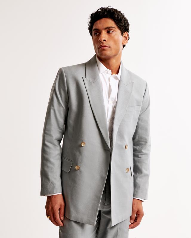 The A&F Collins Tailored Double-Breasted Blazer Product Image