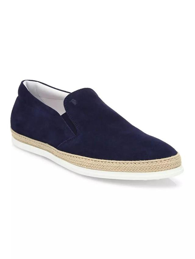 Jute-Trimmed Suede Espadrille Sneakers Product Image