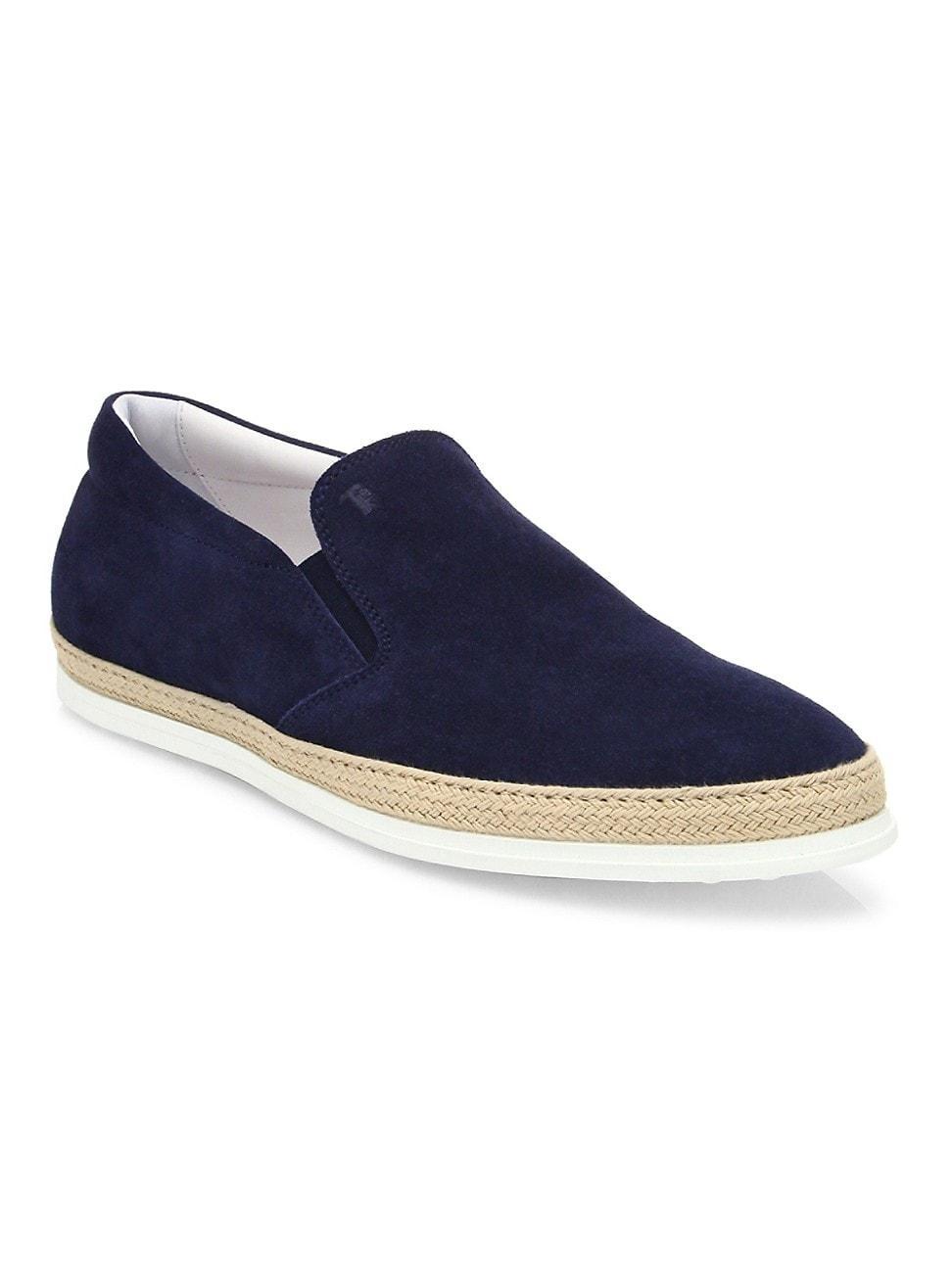 Mens Jute-Trimmed Suede Espadrille Sneakers Product Image