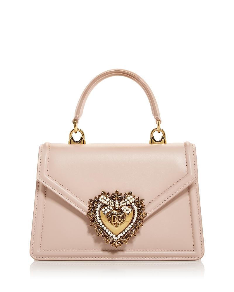 Dolce & Gabbana Mini Devotion Leather Top Handle Bag Product Image