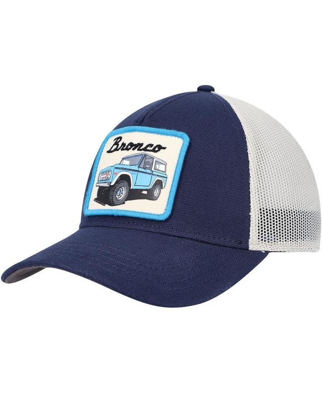 Mens American Needle Navy Bronco Valin Trucker Snapback Hat Product Image