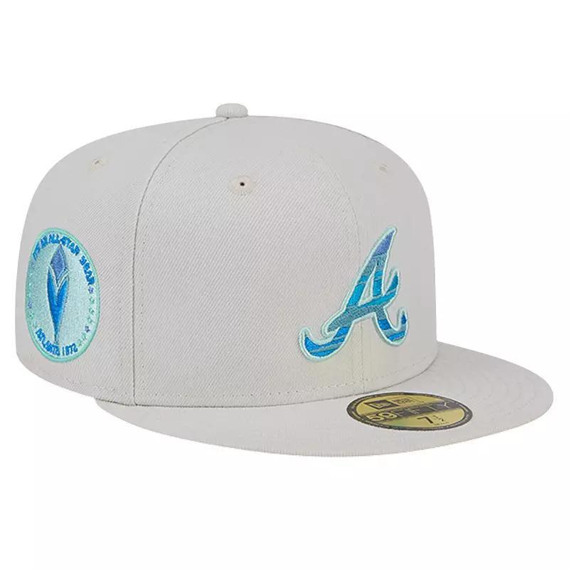 Mens New Era Khaki Atlanta Braves Stone Mist 59FIFTY Fitted Hat Product Image