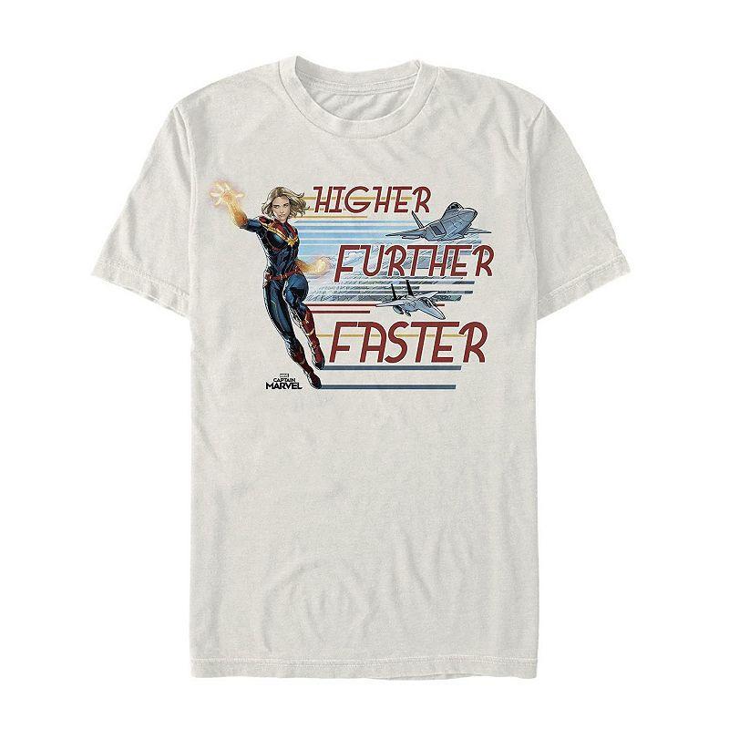 Mens Captain Marvel Higher Further Faster Tee Product Image