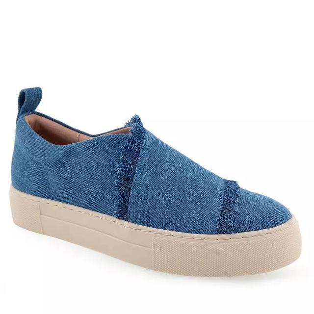 Aerosoles Brighton Womens Casual Sneakers Medium Blue Blue Product Image