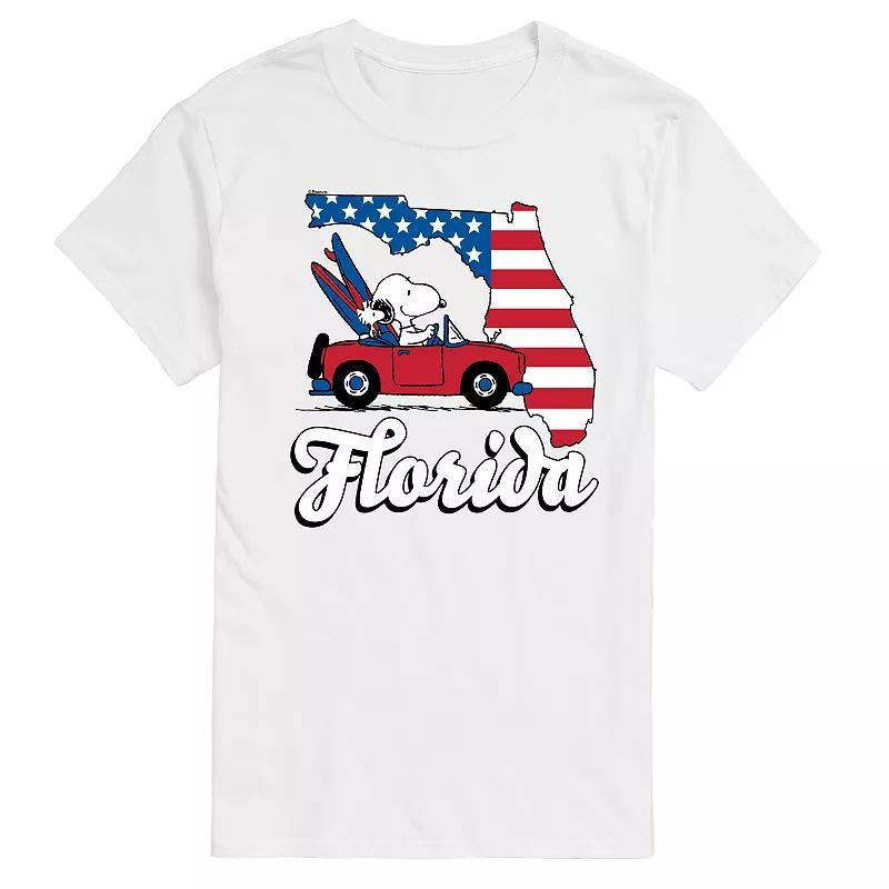 Mens Peanuts Snoopy Florida Americana Graphic Tee Product Image