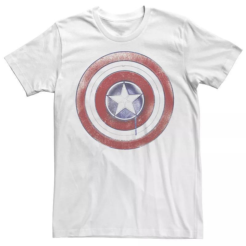 Mens Marvel Falcon And The Winter Soldier Cap Shield Painted Tee Product Image