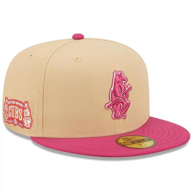 Mens New Era /Pink Chicago Cubs West Side Grounds Mango Passion 59FIFTY Fitted Hat Product Image