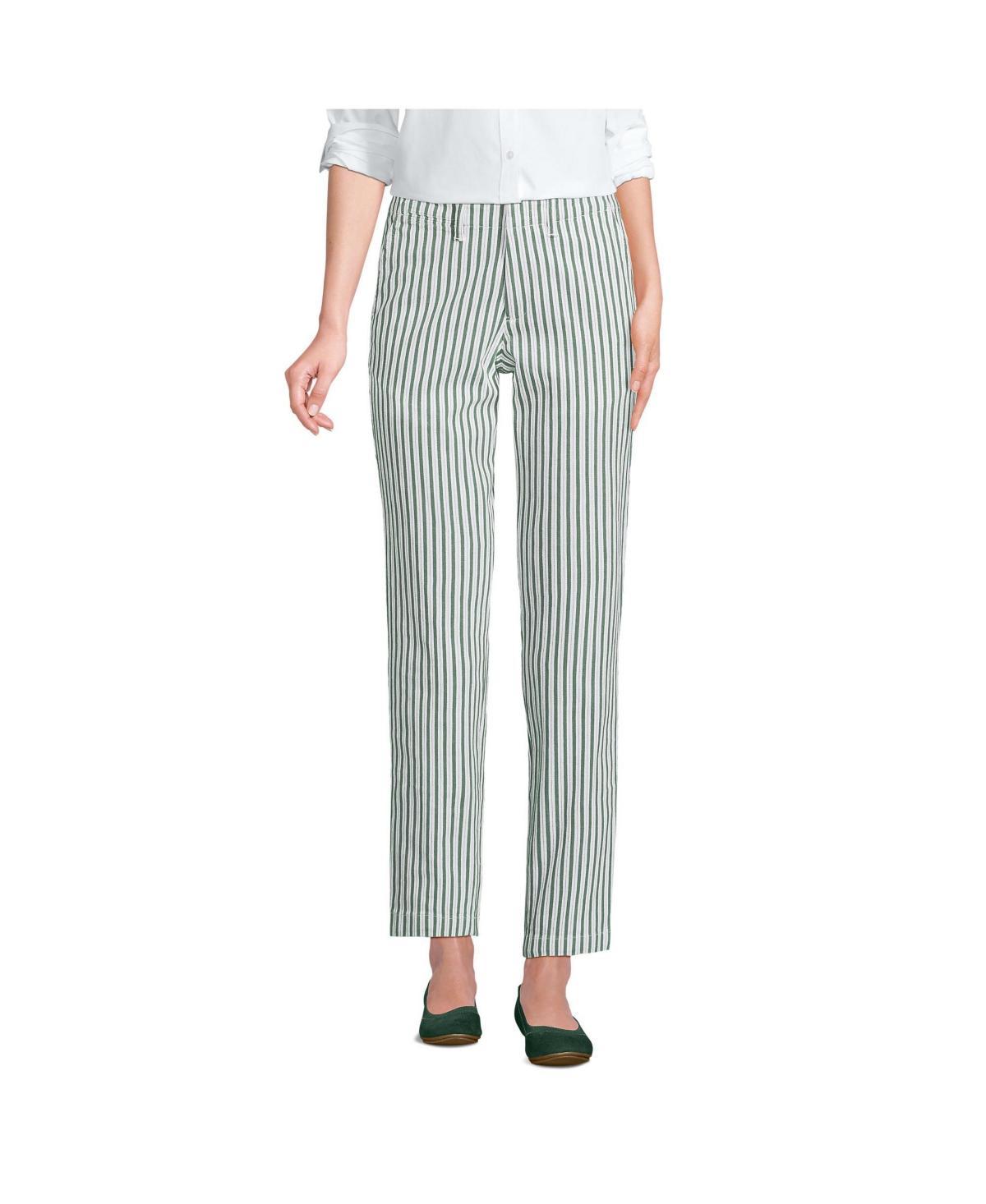 Womens Lands End Mid Rise Classic Straight Leg Chino Ankle Pants Product Image