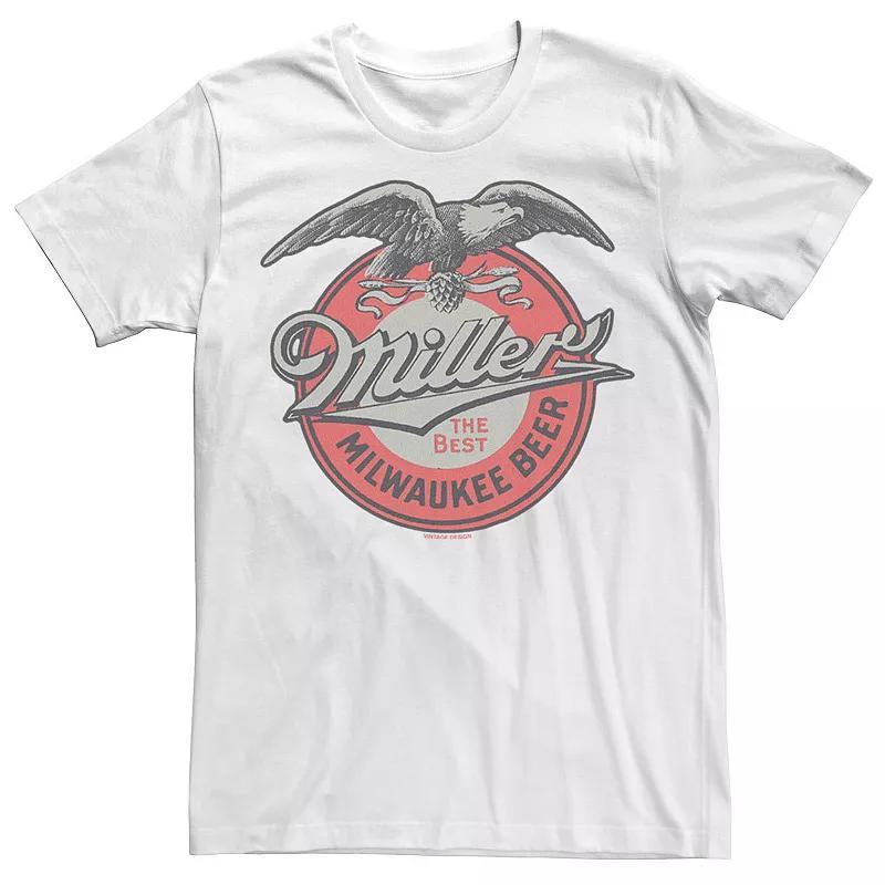 Big & Tall Miller Coors Milwaukee Beer Retro Label Logo Tee, Mens Product Image