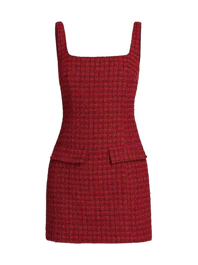 Womens Bethany Check Wool-Blend Skort Romper Product Image