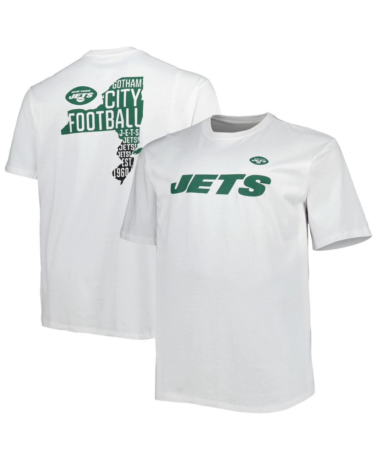 Mens Fanatics White New York Jets Big and Tall Hometown Collection Hot Shot T-shirt Product Image