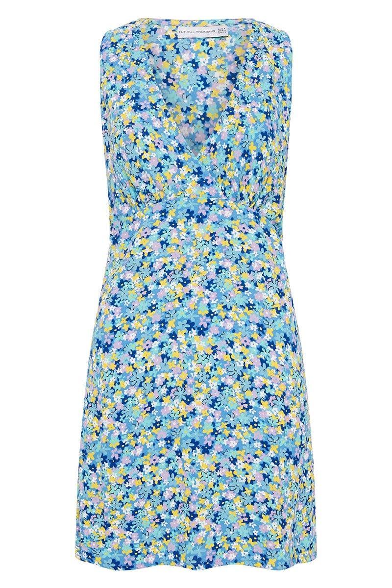 Nadja Mini Dress Cala Nica Floral Blue (Exclusive) - Final Sale Product Image