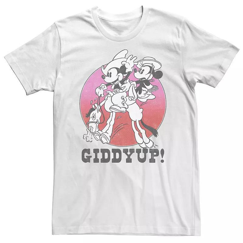 Big & Tall Disney Mickey And Minnie Giddyup Circle Portrait Tee, Mens Product Image