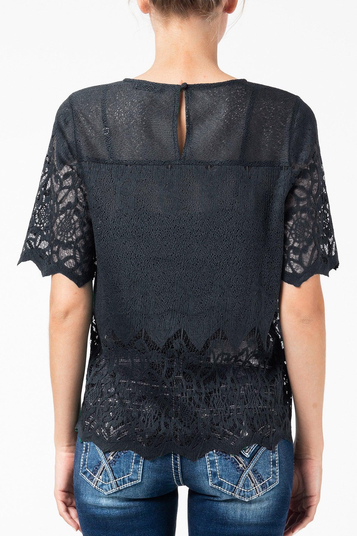 Lace Short Sleeve Top Product Image