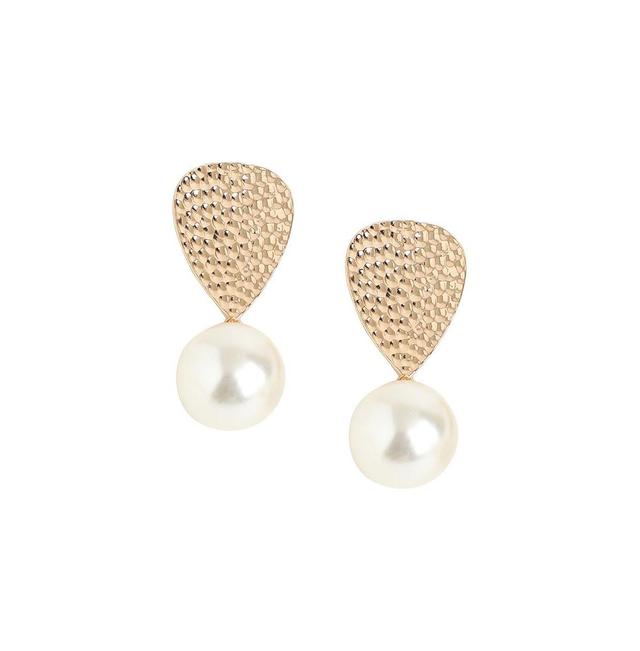 Sohi Womens Silver Snowball Drop Earrings Product Image