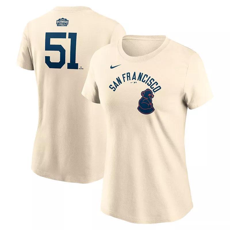 Womens Nike Jung Hoo Lee Cream San Francisco Giants 2024 Rickwood Classic Fuse Name & Number T-Shirt Product Image