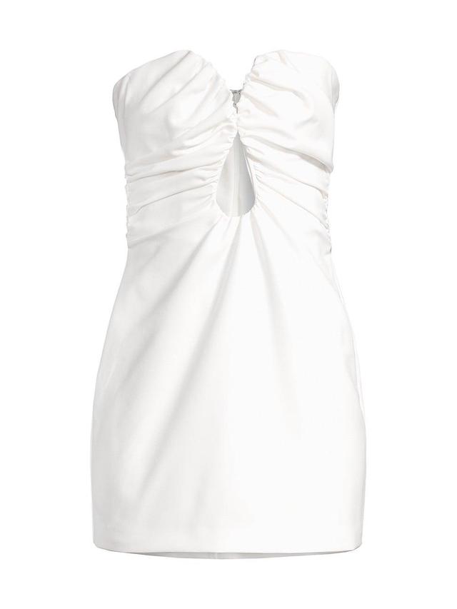 Womens Alyson Strapless Satin Minidress Product Image