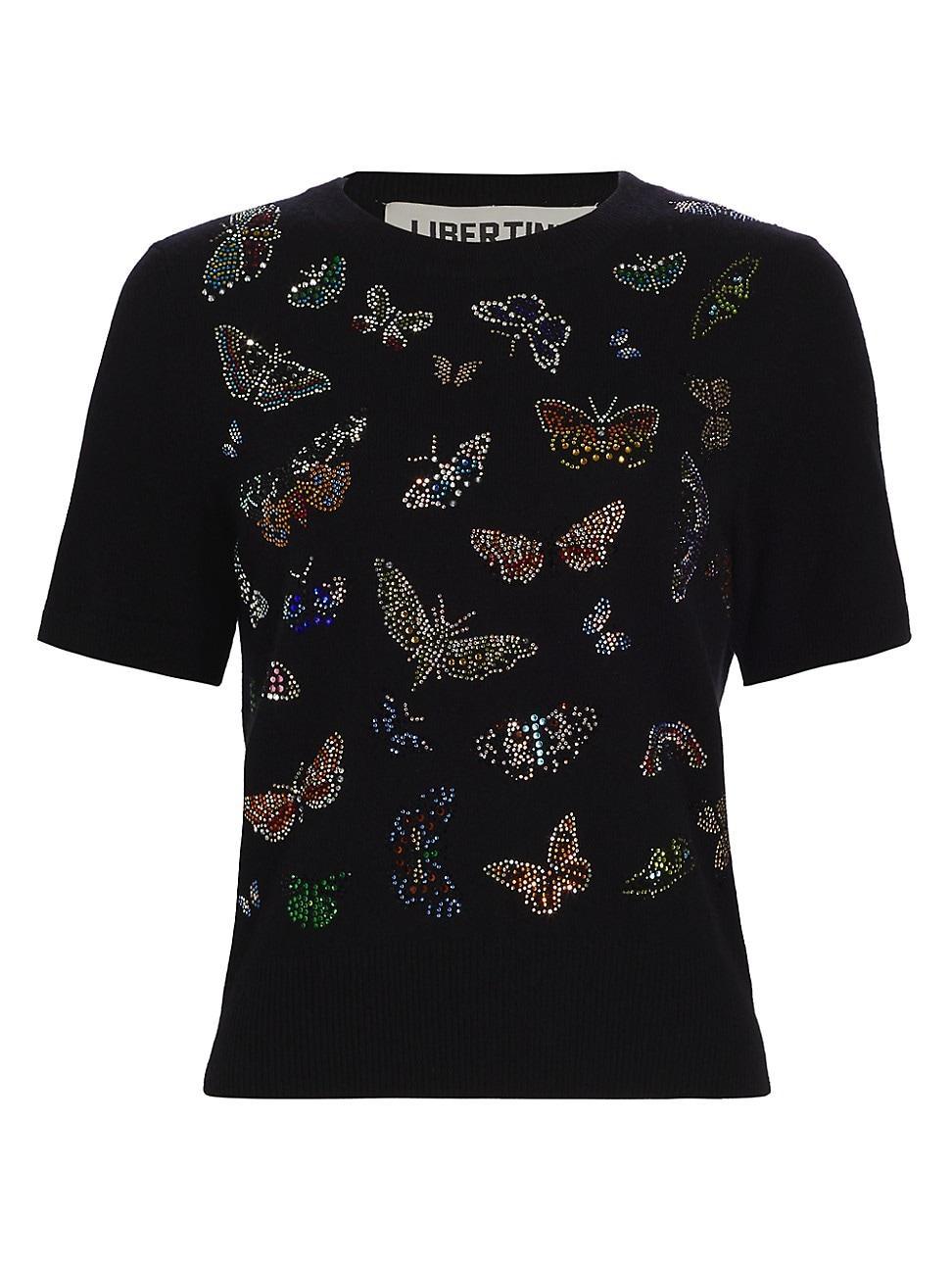 Womens Millions Of Butterflies Short-Sleeve Sweater product image