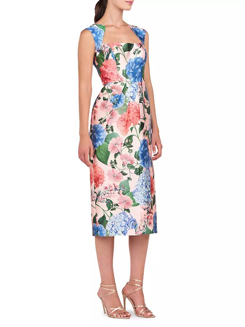 Henrietta Floral Mikado Midi-Dress Product Image