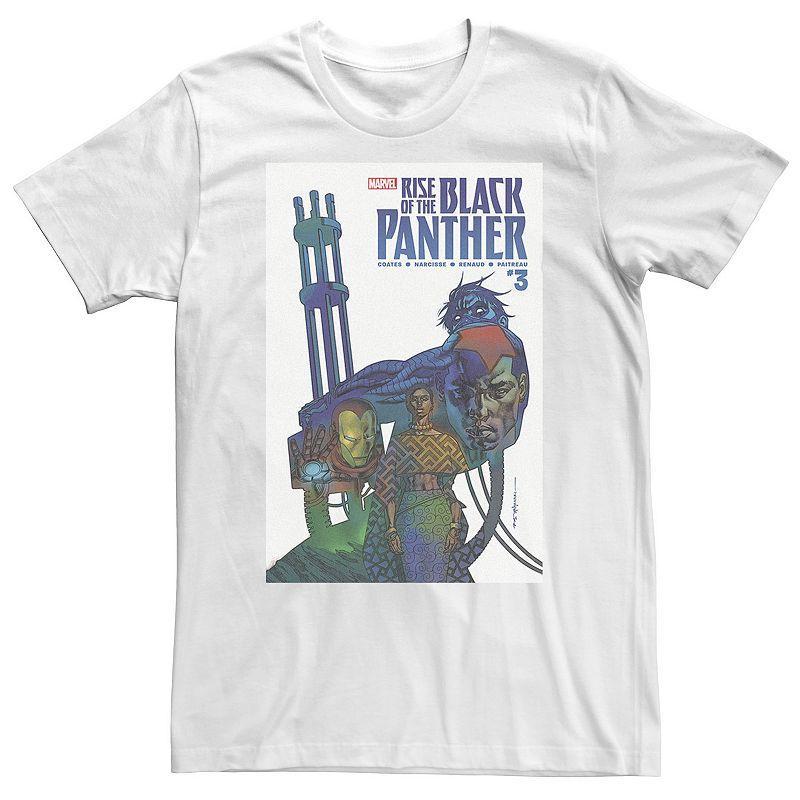 Big & Tall Marvel Rise of Black Panther #3 Comic Cover Tee, Mens White Product Image