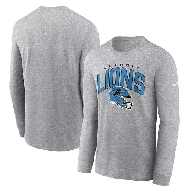 Mens Nike Heather Gray Detroit Lions Essential Long Sleeve T-Shirt Product Image