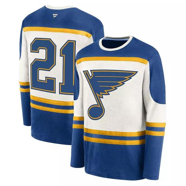 Mens Fanatics /Cream St. Louis s 2022 NHL Winter Classic Retro Archival Throwback Long Sleeve T-Shirt Product Image