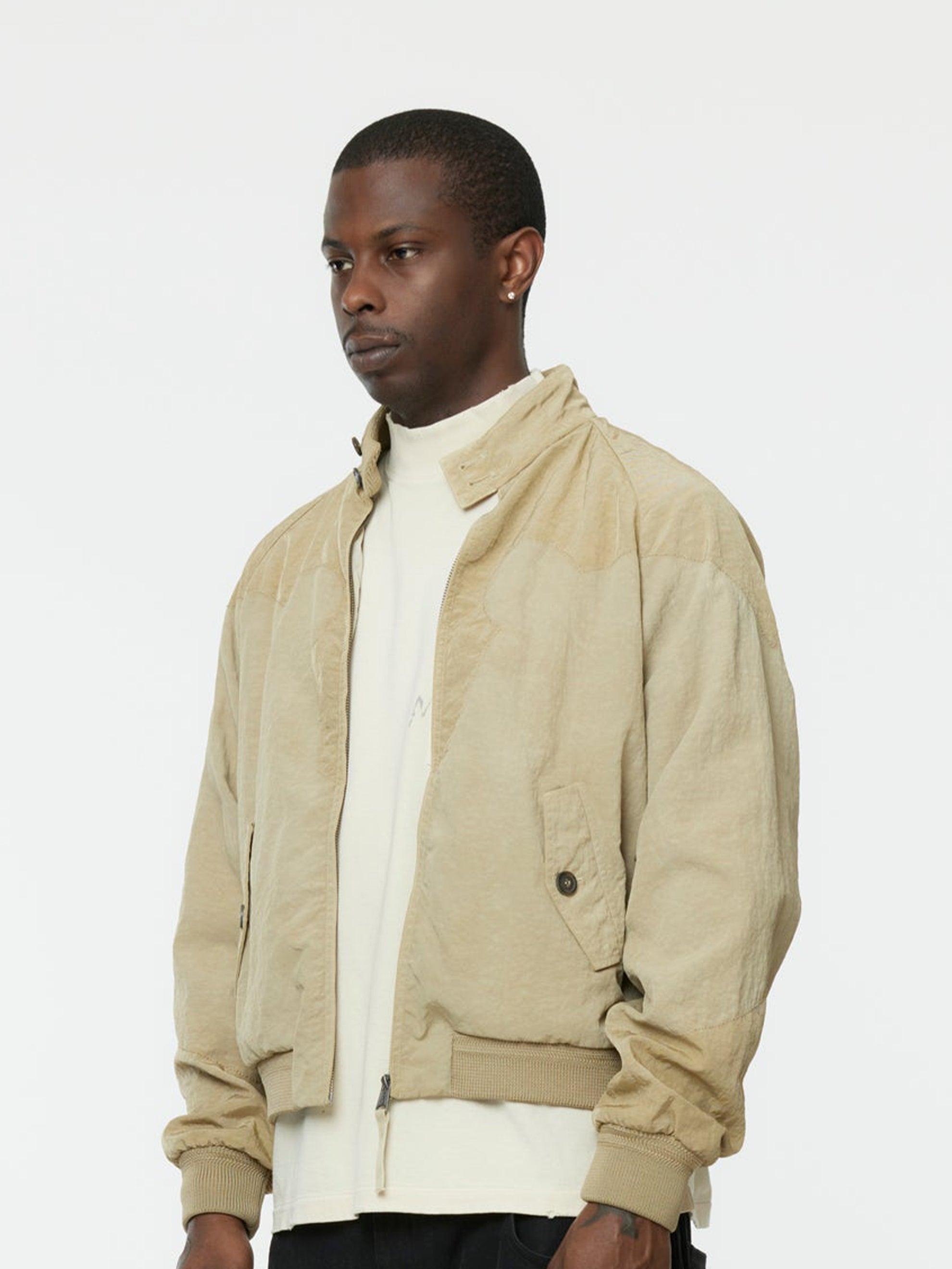 Moto Zip Sports Jacket (Beige) Product Image