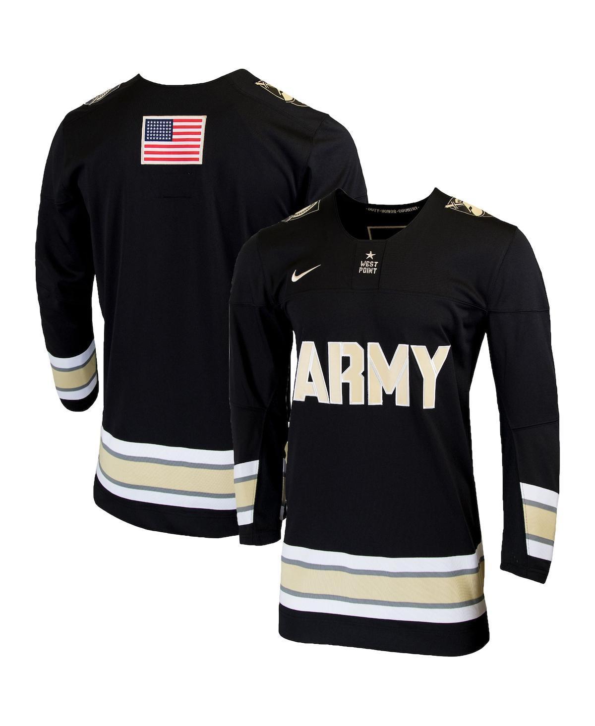 Mens Nike Black Army Black Knights Replica College Hockey Jersey - Black Product Image