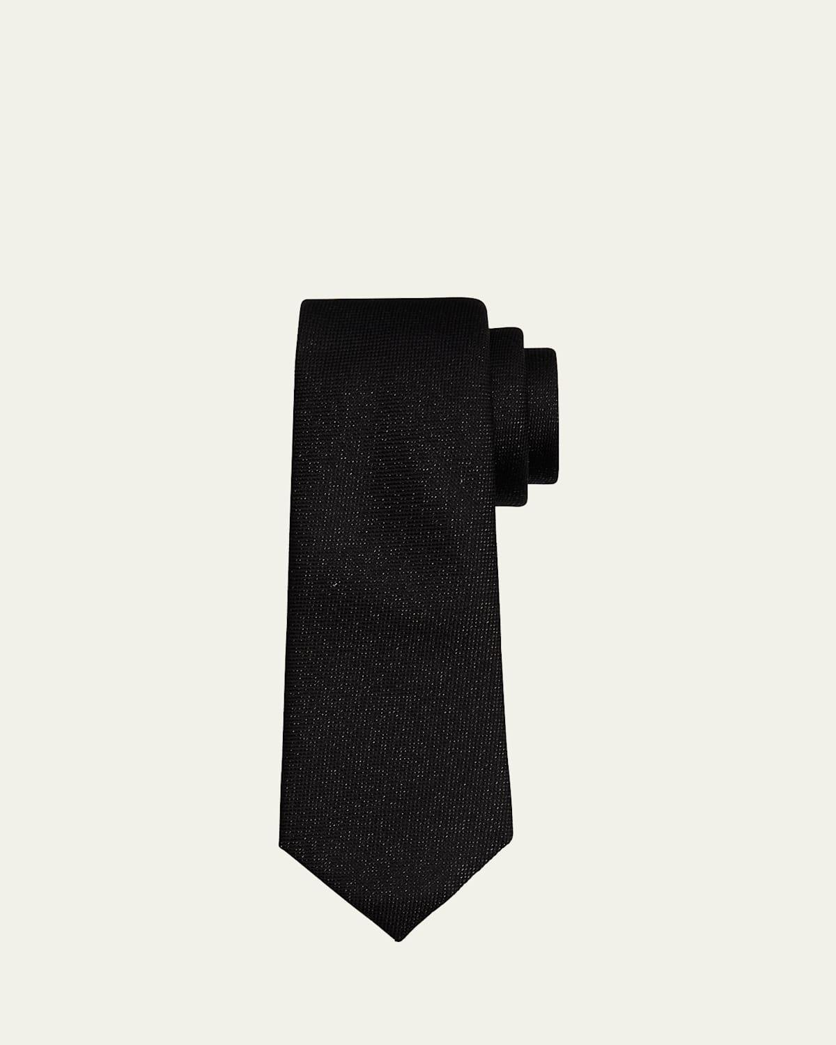 Men's Micro-Textured Silk-Blend Tie Product Image