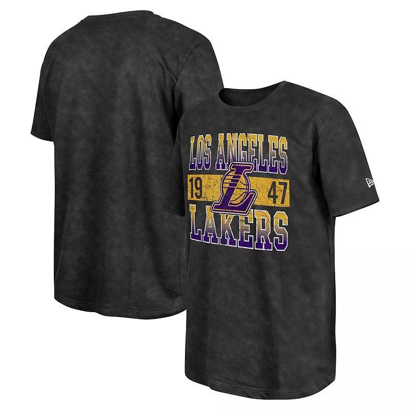 Mens New Era Los Angeles Lakers Enzyme Washed Oversized T-Shirt Product Image