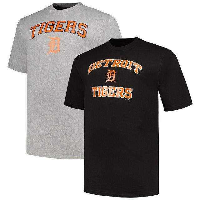 Mens Profile /Heather Gray Detroit Tigers Big & Tall T-Shirt Combo Pack Product Image