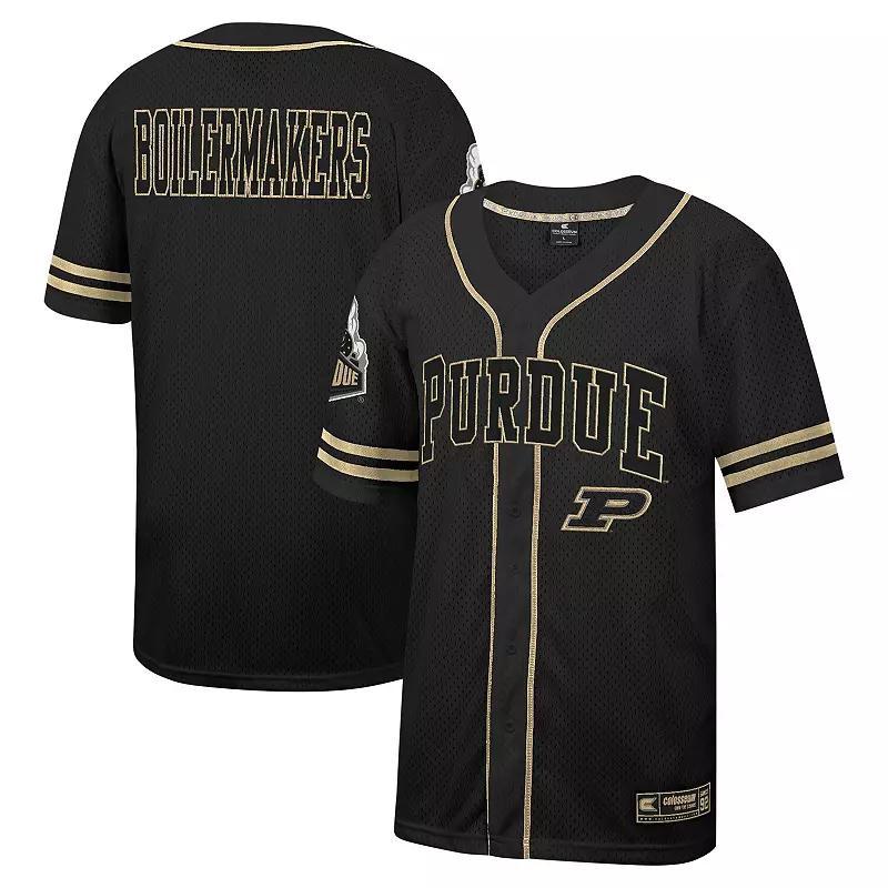 Mens Colosseum Purdue Boilermakers Free Spirited Mesh Button-Up Baseball Jersey Product Image