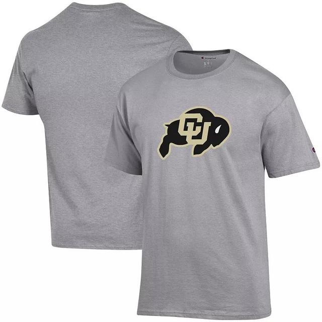 Mens Champion Heather Gray Colorado Buffaloes Primary Logo T-Shirt Product Image