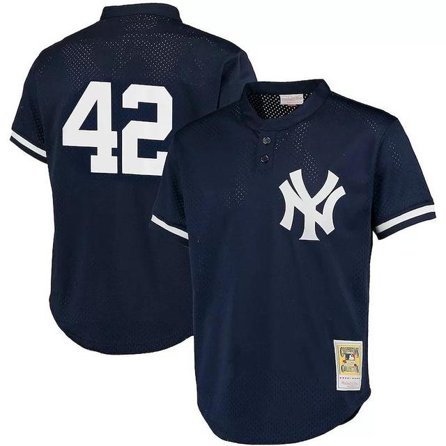 Mens Mitchell & Ness Mariano Rivera Navy New York Yankees Cooperstown Collection Big and Tall Mesh Batting Practice Jersey - Navy Product Image