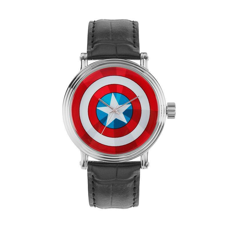 Marvel Captain America Mens Vintage Silver Shiny Alloy Watch Product Image