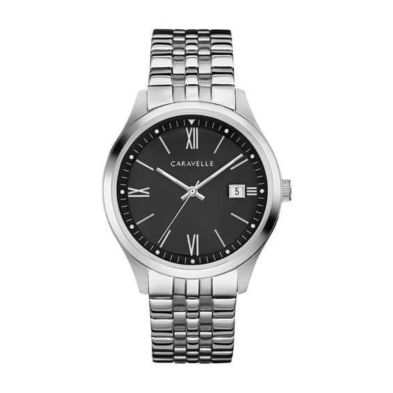 Men's Caravelle by Bulova Watch with Silver-Tone Dial (Model: 43B163) Product Image