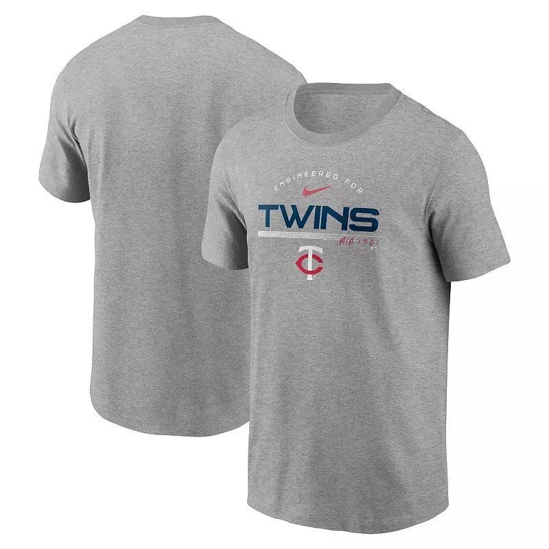 Mens Nike Heather Gray Minnesota Twins Team Engineered Performance T-Shirt Product Image