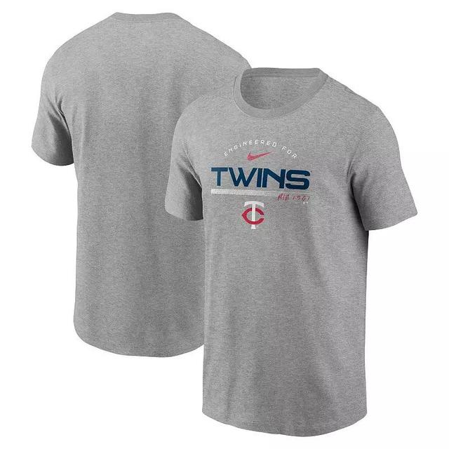 Mens Nike Heather Gray Minnesota Twins Team Engineered Performance T-Shirt Product Image