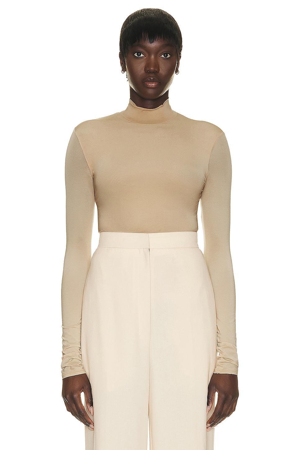 The Row - Women's Rudd Turtleneck Top - Neutral - XL - Moda Operandi Product Image