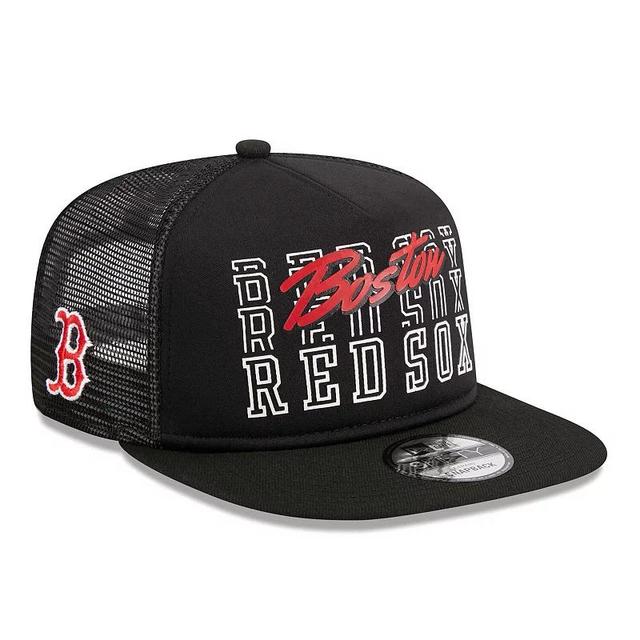 Mens New Era Boston Red Sox Street Team A-Frame Trucker 9FIFTY Snapback Hat Product Image