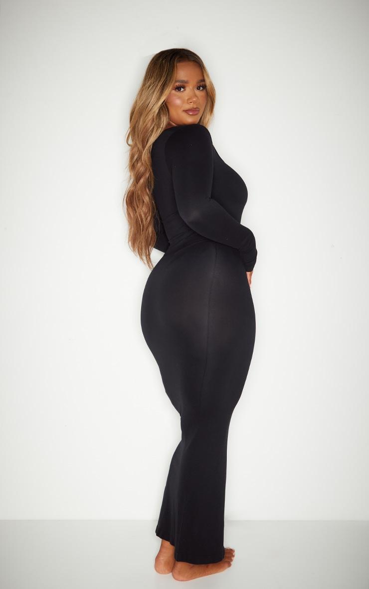 Shape Black Stretch Seamless Long Sleeve Maxi Dress Product Image