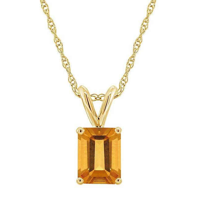 Citrine (1-5/8 ct.t.w) Pendant Necklace in 14K Yellow Gold Product Image