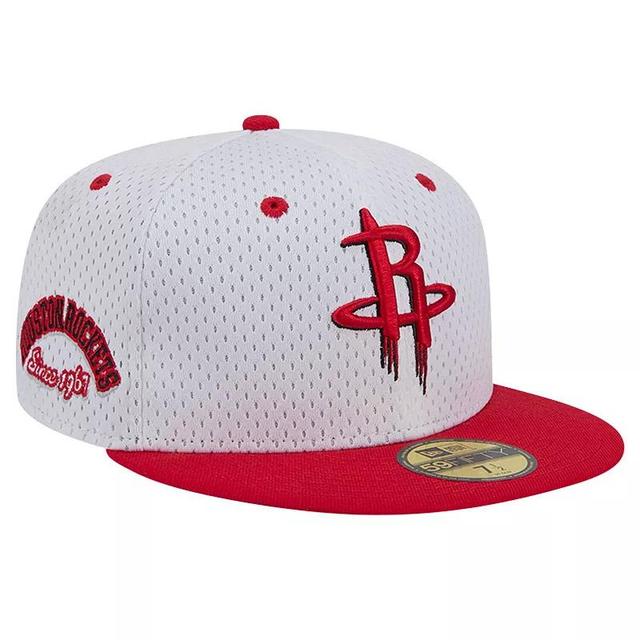 Mens New Era /Red Houston Rockets Throwback 2Tone 59FIFTY Fitted Hat Product Image