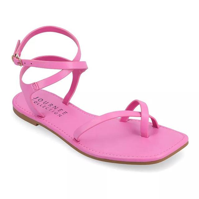 Journee Collection Charra Womens Strappy Sandals Pink Product Image