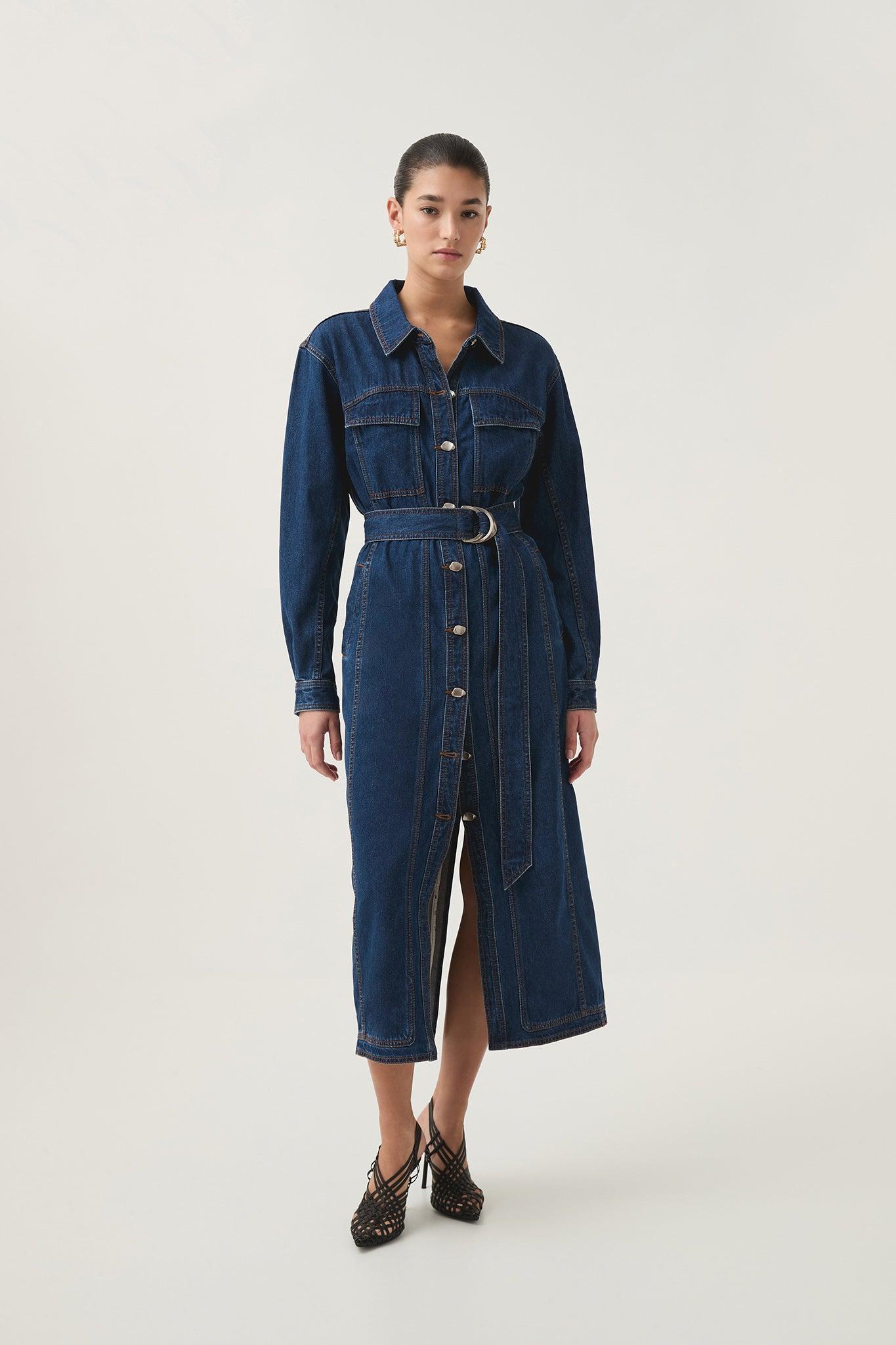 Neo Denim Midi Dress product image