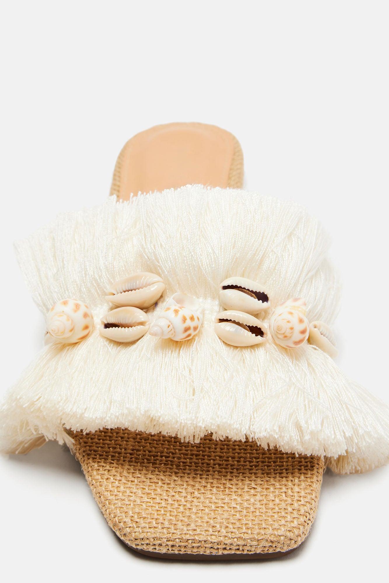 Beachy Bliss Flat Sandals - Beige Product Image