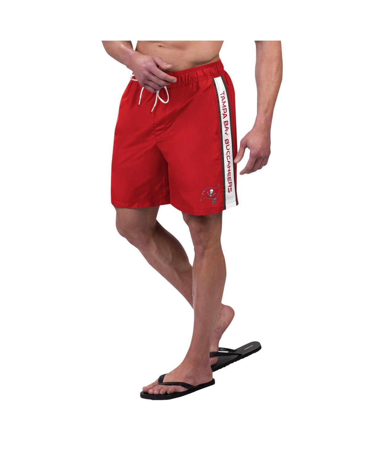 Mens G-iii Sports by Carl Banks Red Tampa Bay Buccaneers Streamline Volley Swim Shorts Product Image